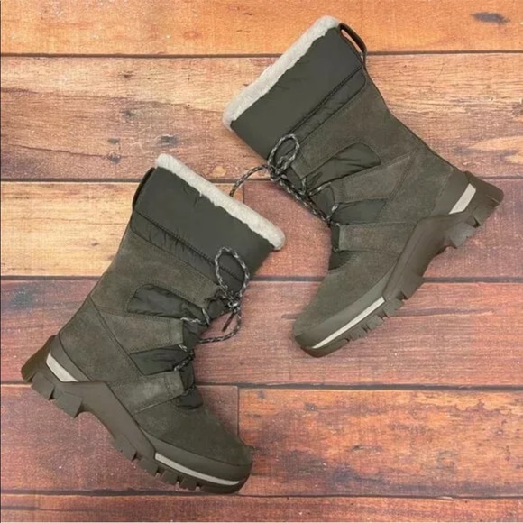 Timberland Women Jenness Falls WP Insulated Boot Olive Suede - Picture 2 of 4